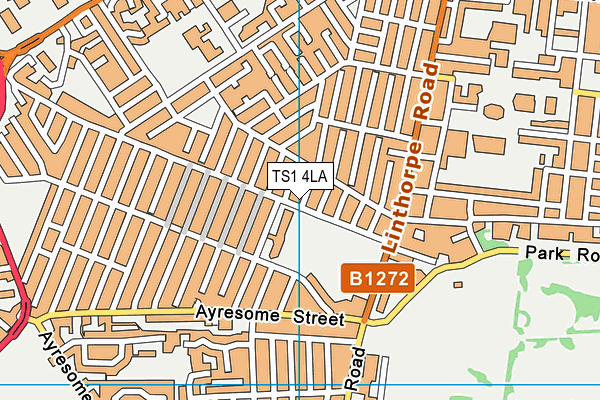 TS1 4LA map - OS VectorMap District (Ordnance Survey)