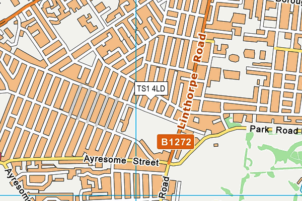 TS1 4LD map - OS VectorMap District (Ordnance Survey)