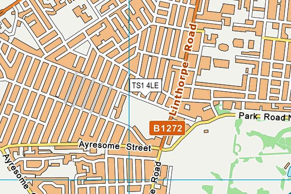 TS1 4LE map - OS VectorMap District (Ordnance Survey)