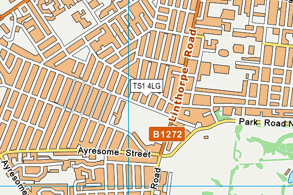 TS1 4LG map - OS VectorMap District (Ordnance Survey)