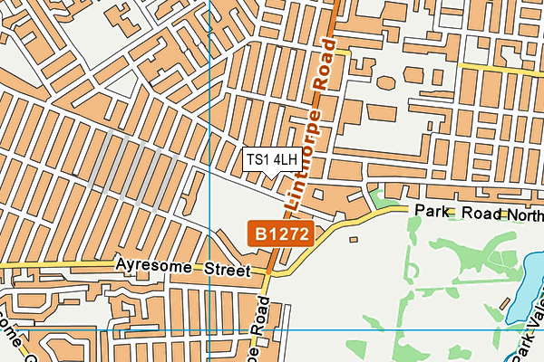 TS1 4LH map - OS VectorMap District (Ordnance Survey)