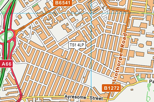 TS1 4LP map - OS VectorMap District (Ordnance Survey)