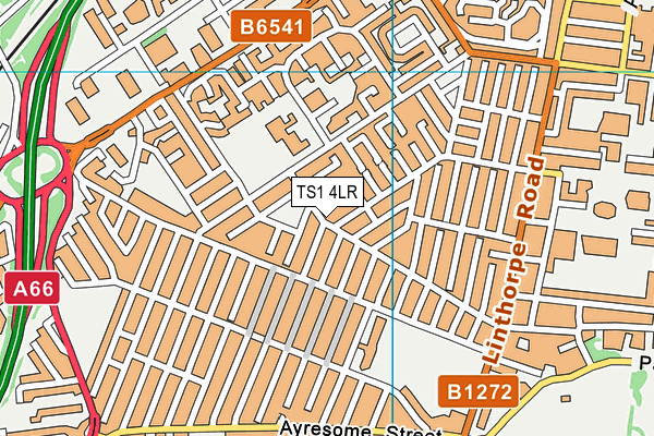 TS1 4LR map - OS VectorMap District (Ordnance Survey)
