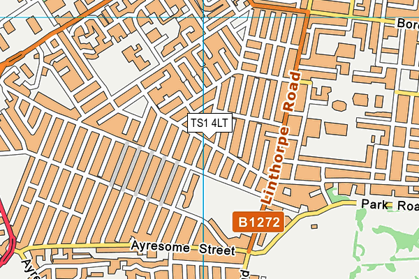 TS1 4LT map - OS VectorMap District (Ordnance Survey)