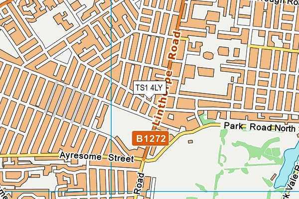 TS1 4LY map - OS VectorMap District (Ordnance Survey)