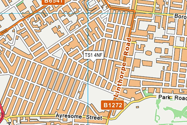 TS1 4NF map - OS VectorMap District (Ordnance Survey)