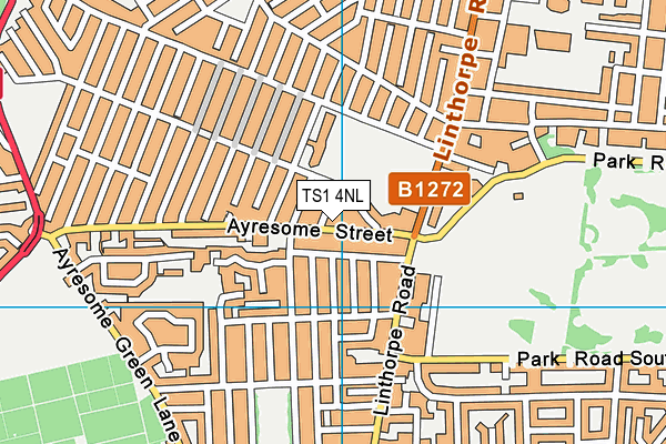 TS1 4NL map - OS VectorMap District (Ordnance Survey)