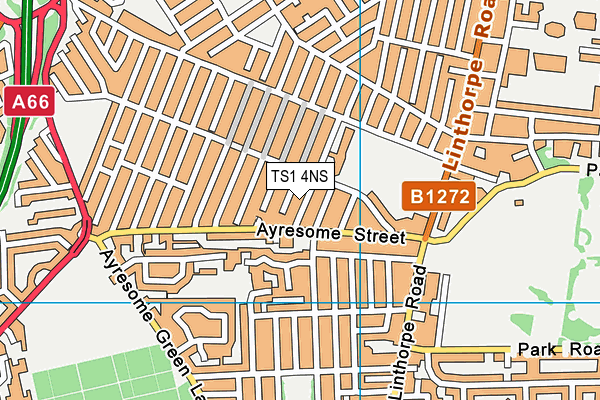 TS1 4NS map - OS VectorMap District (Ordnance Survey)