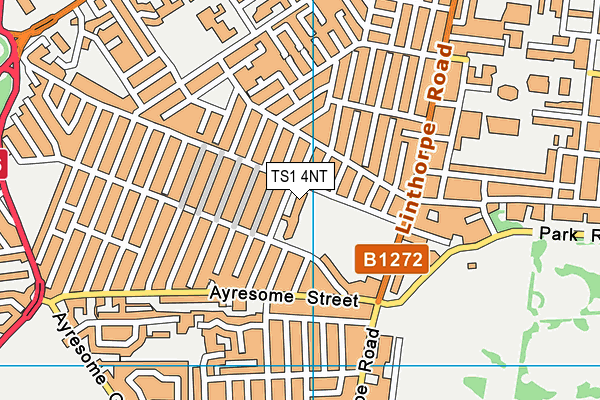 TS1 4NT map - OS VectorMap District (Ordnance Survey)