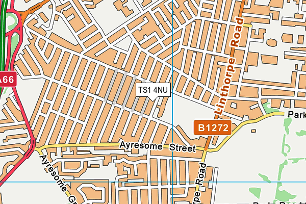 TS1 4NU map - OS VectorMap District (Ordnance Survey)