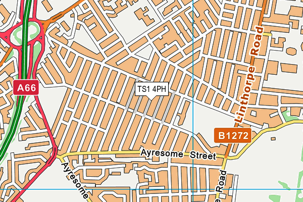 TS1 4PH map - OS VectorMap District (Ordnance Survey)