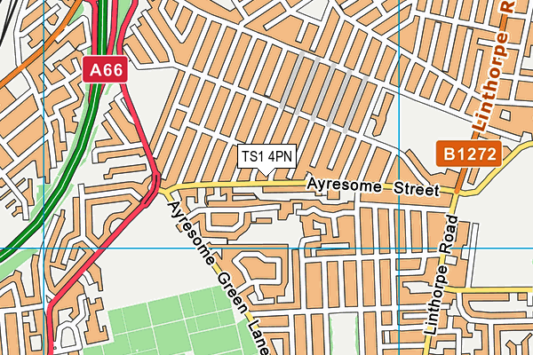 TS1 4PN map - OS VectorMap District (Ordnance Survey)