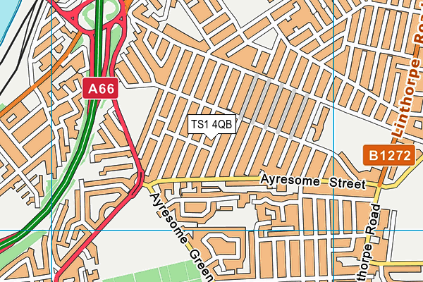 TS1 4QB map - OS VectorMap District (Ordnance Survey)