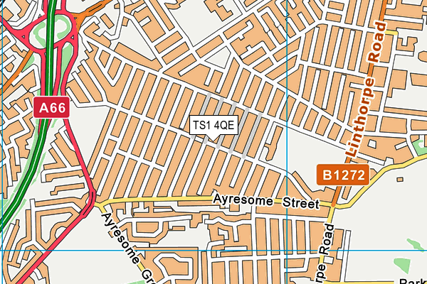 TS1 4QE map - OS VectorMap District (Ordnance Survey)