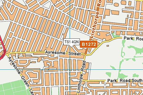 TS1 4QN map - OS VectorMap District (Ordnance Survey)