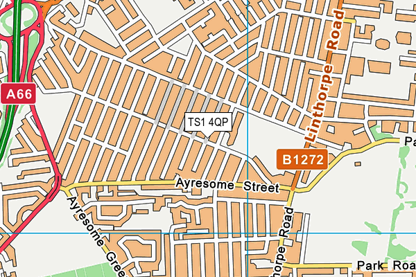 TS1 4QP map - OS VectorMap District (Ordnance Survey)