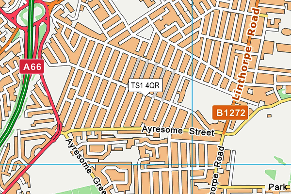 TS1 4QR map - OS VectorMap District (Ordnance Survey)