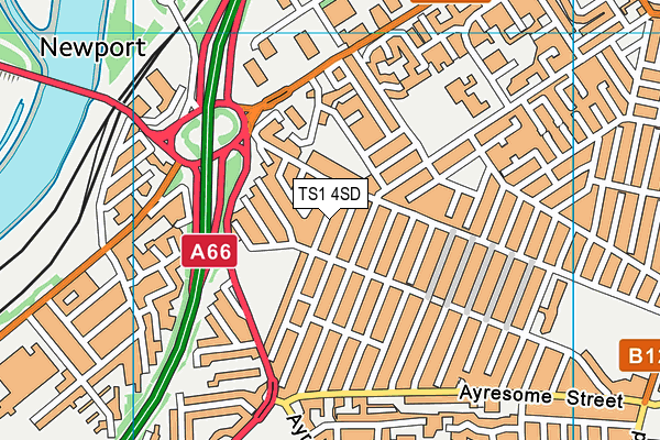 TS1 4SD map - OS VectorMap District (Ordnance Survey)