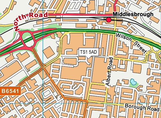 TS1 5AD map - OS VectorMap District (Ordnance Survey)