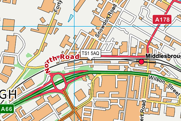 TS1 5AQ map - OS VectorMap District (Ordnance Survey)