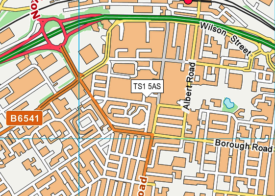 TS1 5AS map - OS VectorMap District (Ordnance Survey)