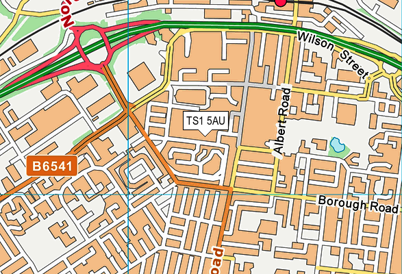 TS1 5AU map - OS VectorMap District (Ordnance Survey)