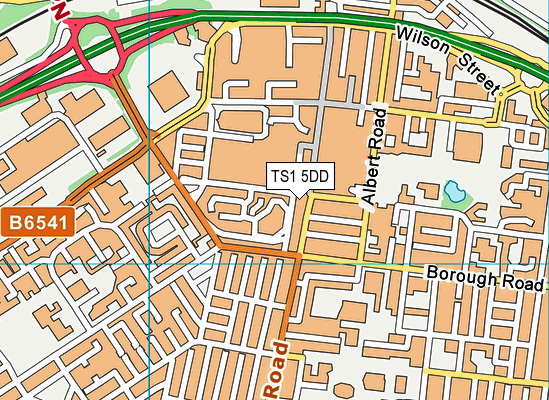 TS1 5DD map - OS VectorMap District (Ordnance Survey)