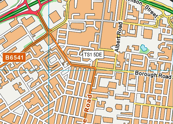 TS1 5DE map - OS VectorMap District (Ordnance Survey)