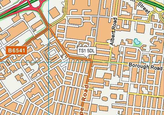 TS1 5DL map - OS VectorMap District (Ordnance Survey)