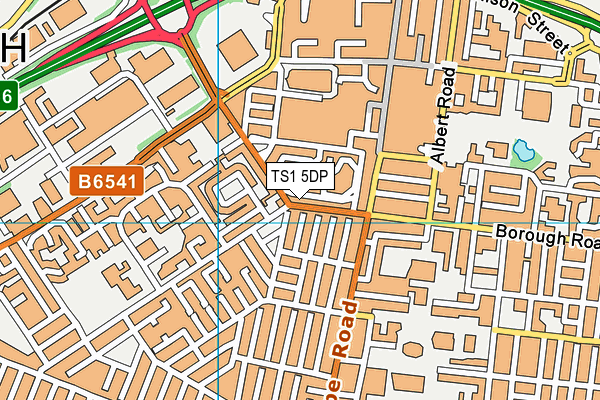 TS1 5DP map - OS VectorMap District (Ordnance Survey)
