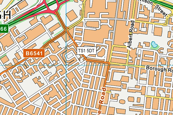 TS1 5DT map - OS VectorMap District (Ordnance Survey)