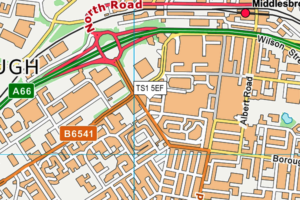 TS1 5EF map - OS VectorMap District (Ordnance Survey)