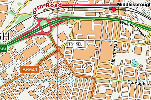 TS1 5EL map - OS VectorMap District (Ordnance Survey)