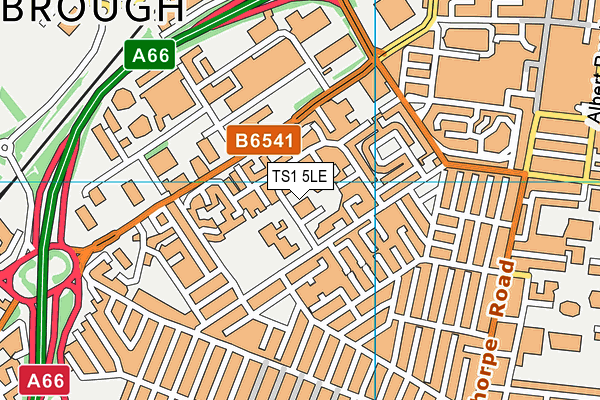 TS1 5LE map - OS VectorMap District (Ordnance Survey)