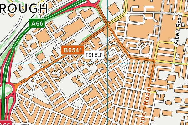 TS1 5LF map - OS VectorMap District (Ordnance Survey)