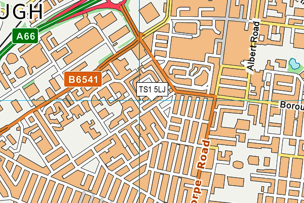 TS1 5LJ map - OS VectorMap District (Ordnance Survey)