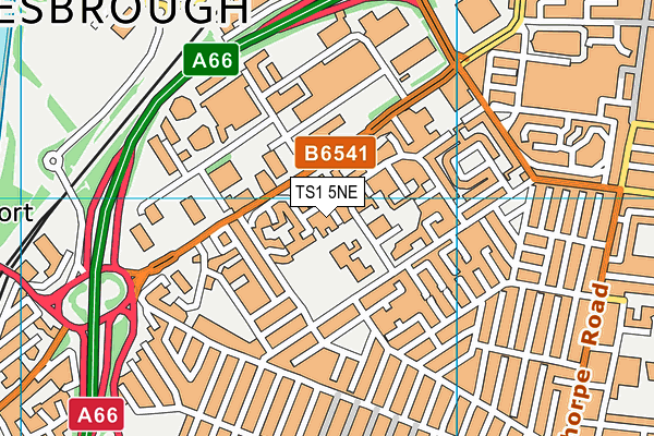 TS1 5NE map - OS VectorMap District (Ordnance Survey)