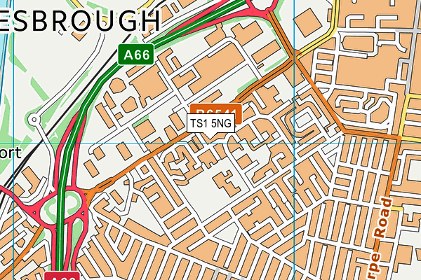 TS1 5NG map - OS VectorMap District (Ordnance Survey)