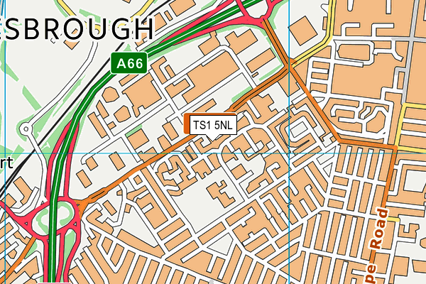 TS1 5NL map - OS VectorMap District (Ordnance Survey)