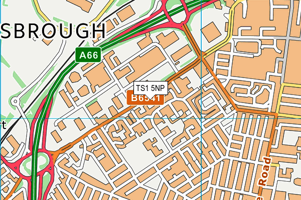 TS1 5NP map - OS VectorMap District (Ordnance Survey)