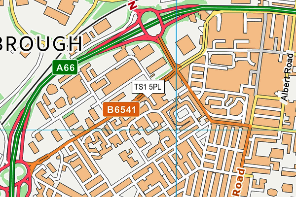 TS1 5PL map - OS VectorMap District (Ordnance Survey)