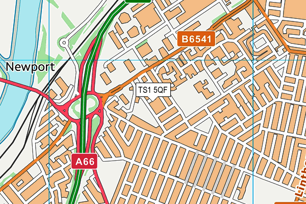 TS1 5QF map - OS VectorMap District (Ordnance Survey)