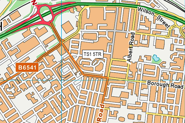 TS1 5TR map - OS VectorMap District (Ordnance Survey)