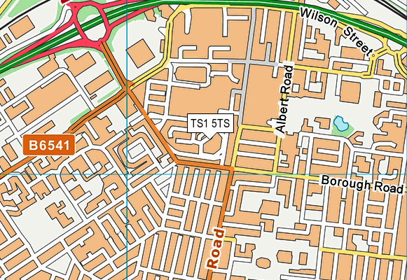 TS1 5TS map - OS VectorMap District (Ordnance Survey)