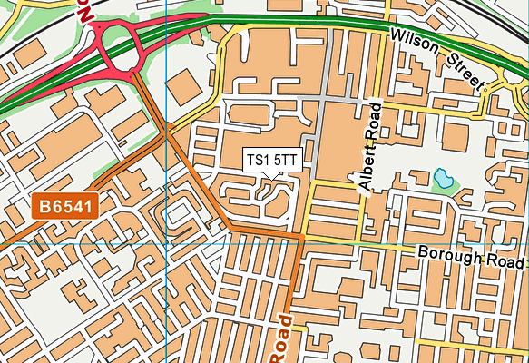 TS1 5TT map - OS VectorMap District (Ordnance Survey)