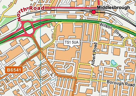 TS1 5UA map - OS VectorMap District (Ordnance Survey)