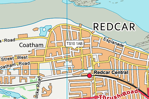 Map of VALENTINO'S REDCAR LTD at district scale