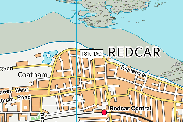 TS10 1AQ map - OS VectorMap District (Ordnance Survey)