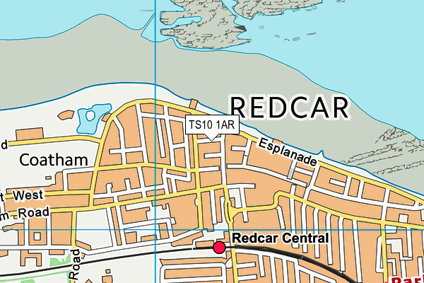 TS10 1AR map - OS VectorMap District (Ordnance Survey)