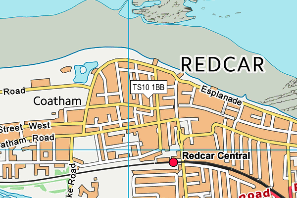 TS10 1BB map - OS VectorMap District (Ordnance Survey)